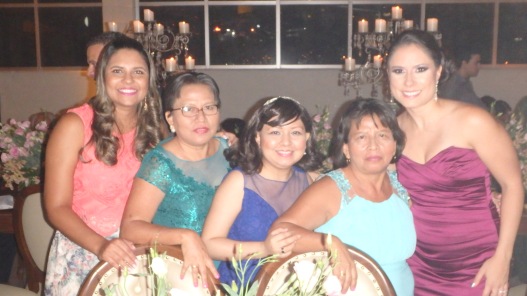 With aunts and cousins